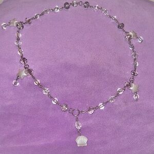 Seashell & Star dangly charm sparkly beaded necklace choker